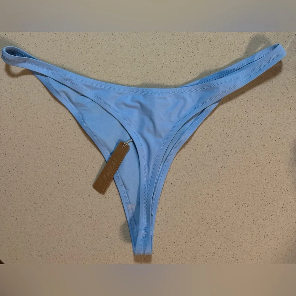 SKIMS Swim Thong Bikini IRIS BLUE NWT